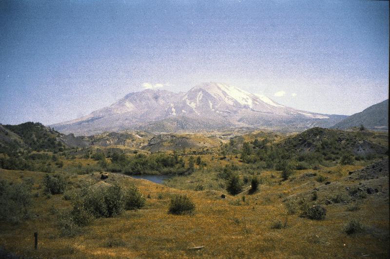 Mt St Helens with debris flow, 2004